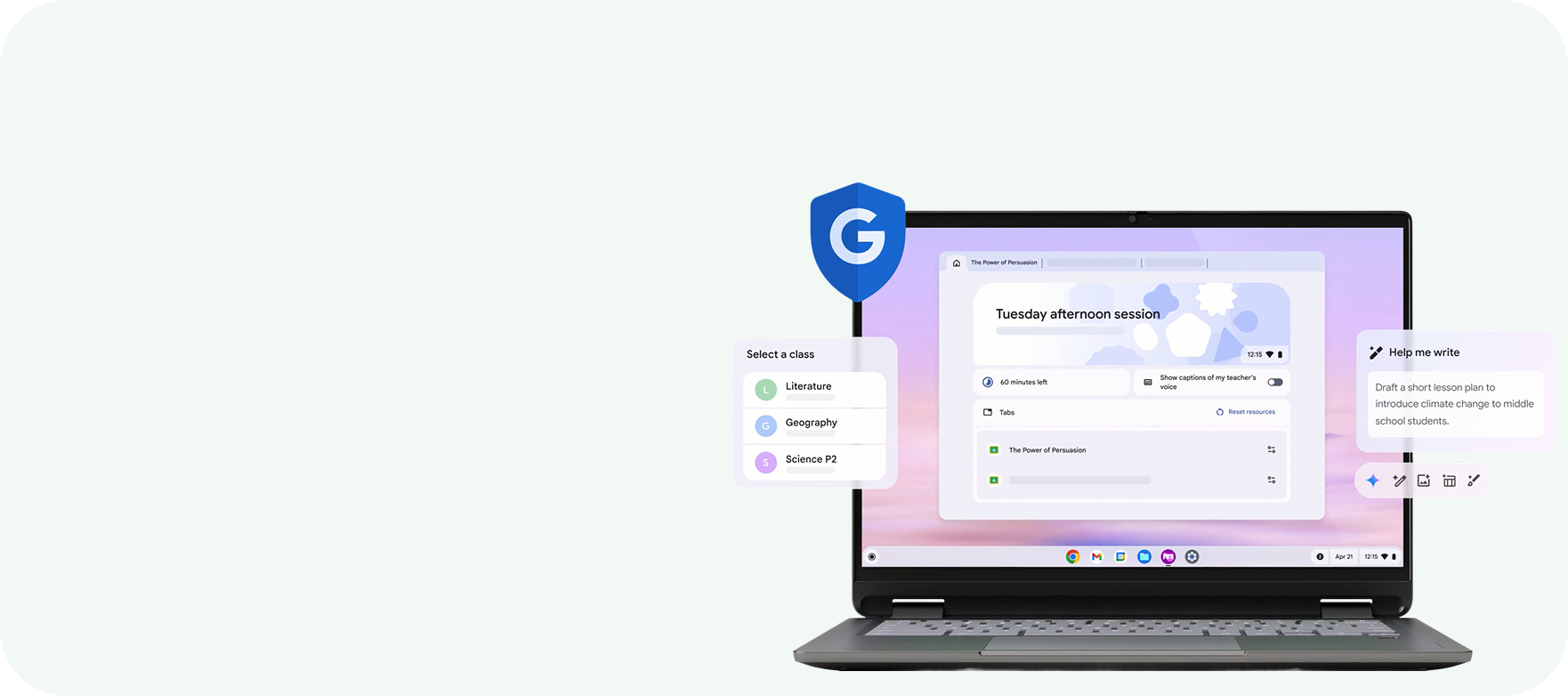 Chromebooks for teaching and learning.